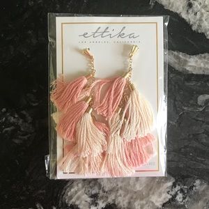 NEW Ettika Day Dreamer Pink Tassel Earrings!!